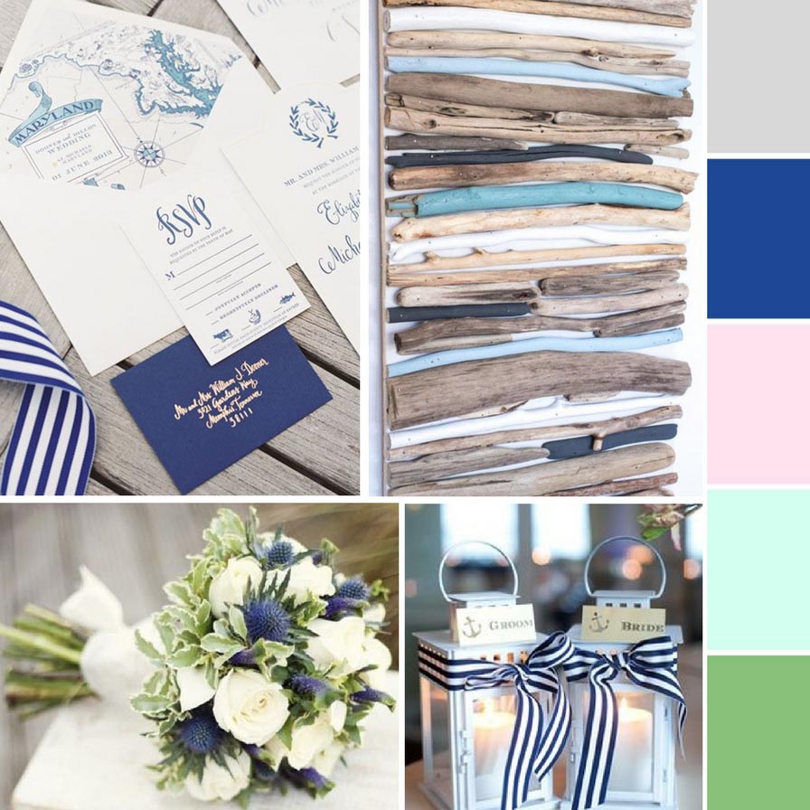 Modern Nautical Wedding Inspiration Board