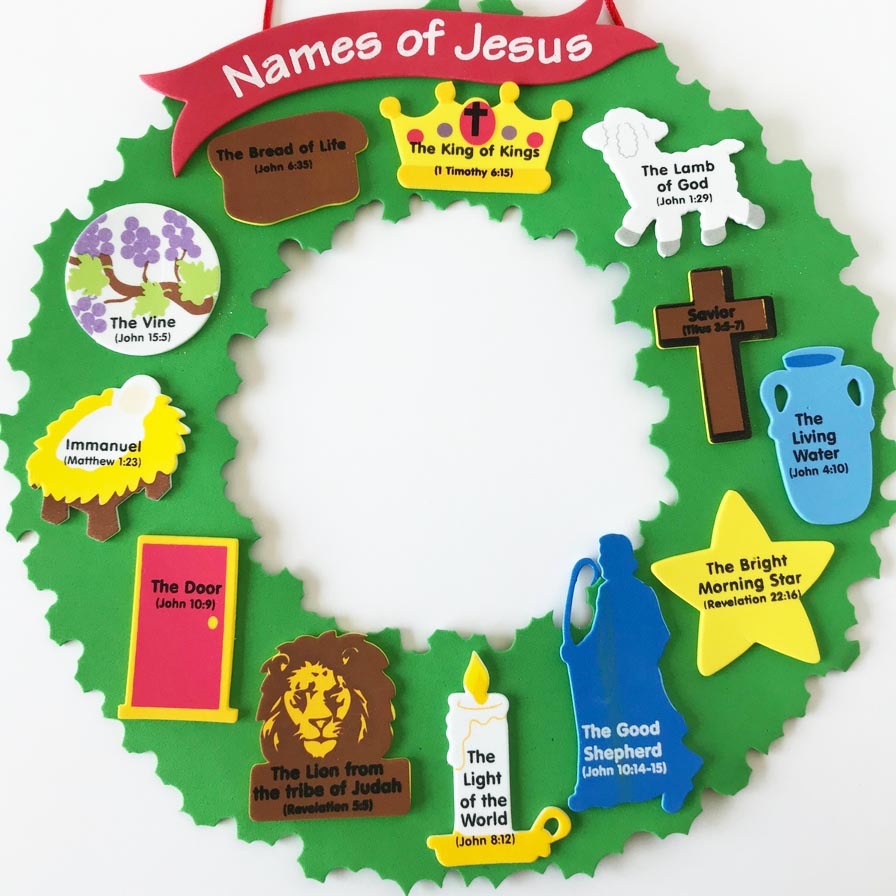 “names Of Jesus” Wreath Craft Kit Oriental Trading
