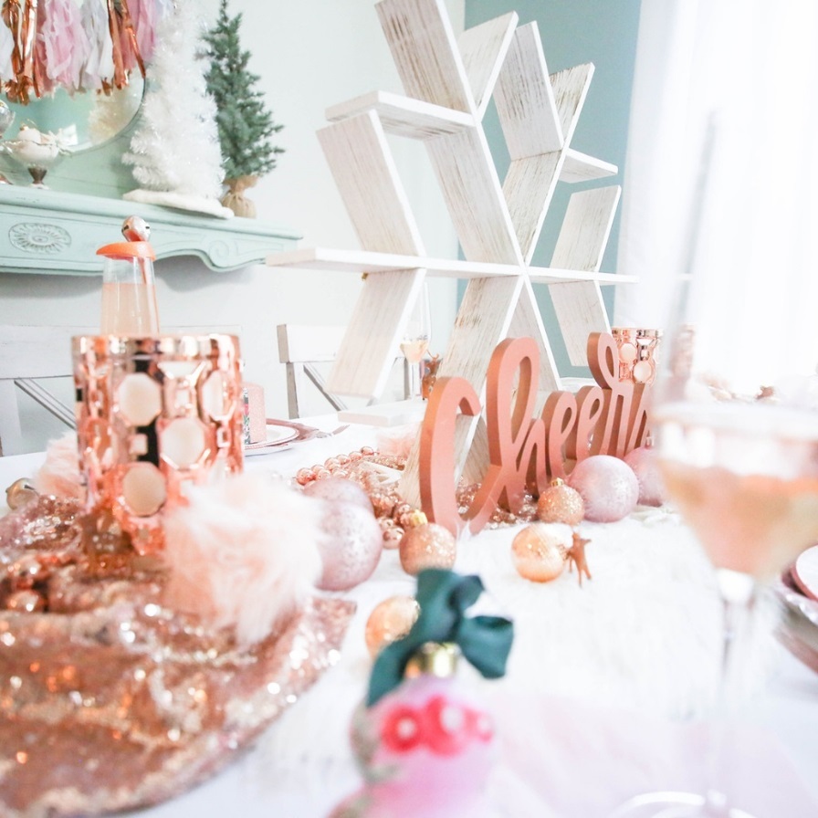 Pink and Copper Christmas Cocktail Party