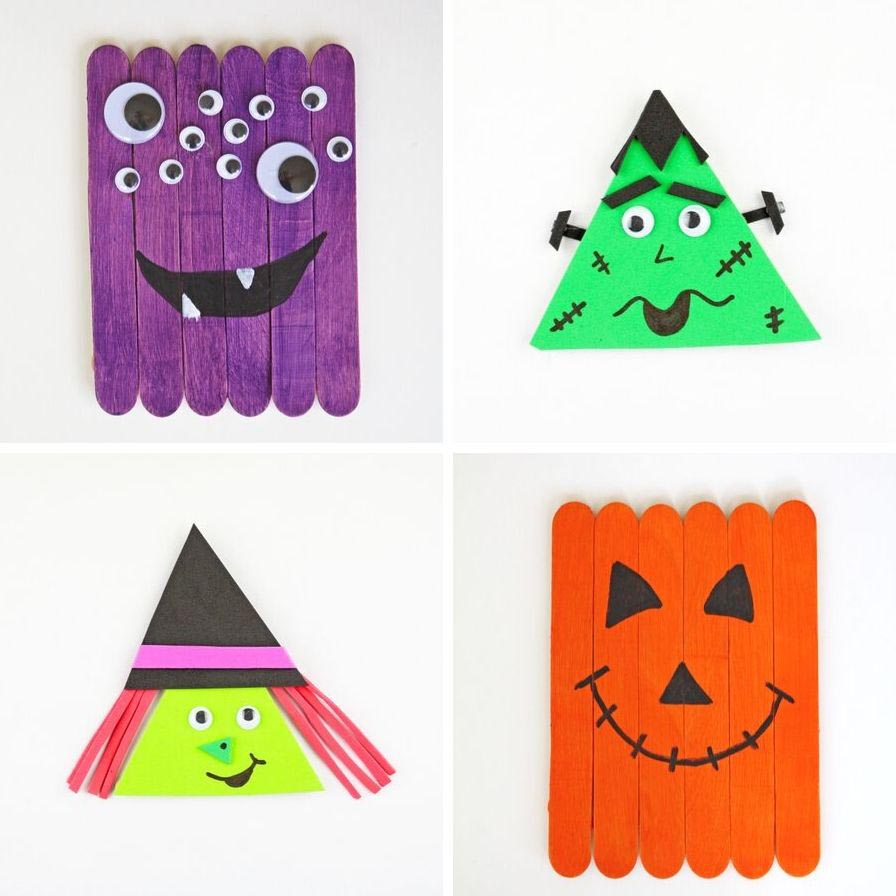 Craft Stick Halloween Characters - Craft Project Ideas