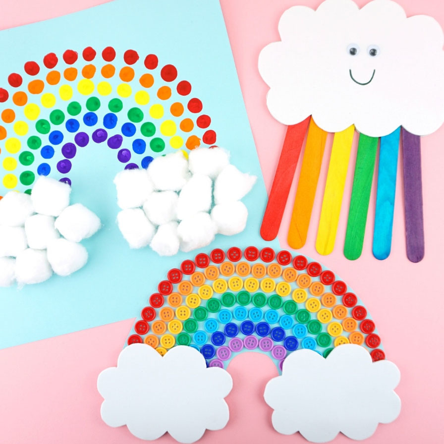 Rainbow Paper Cloud Craft
