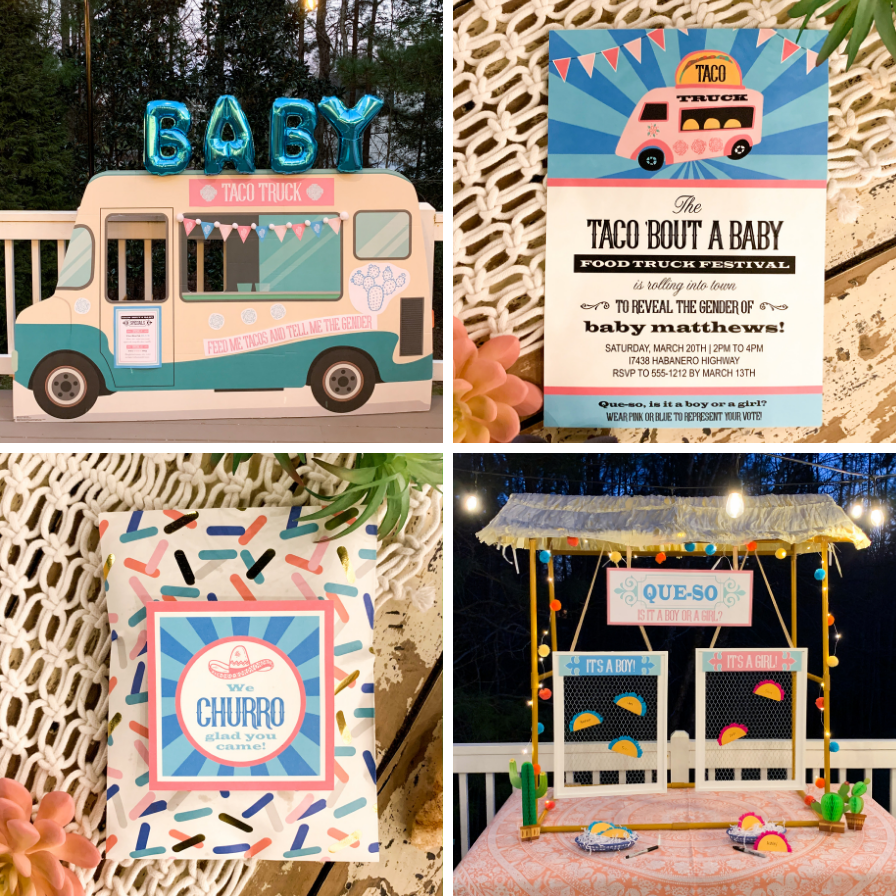 Food Truck Gender Reveal Printables