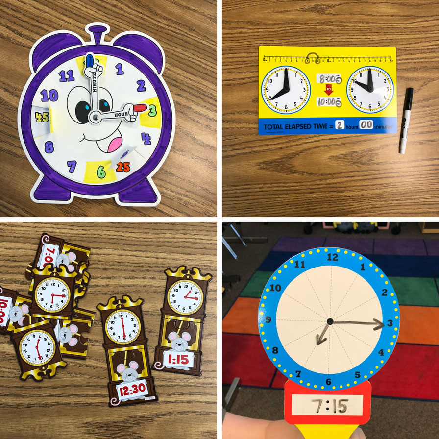 Telling the TIme 2 x Elapsed Time Dry Erase Boards 