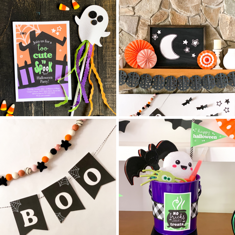 Too Cute to Spook Kids' Halloween Party Printables