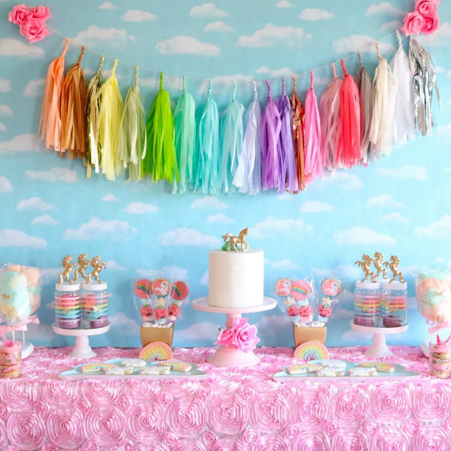 Pastel Rainbows.  Rainbow birthday party, Unicorn birthday