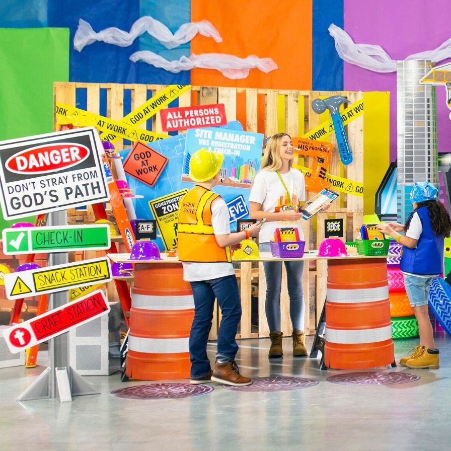 VBS Construction Check-In Station Idea