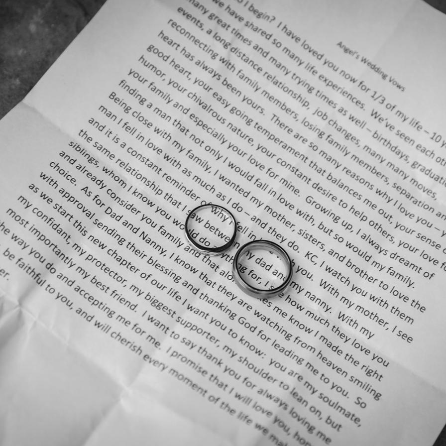 Tips for Writing Your Own Wedding Vows
