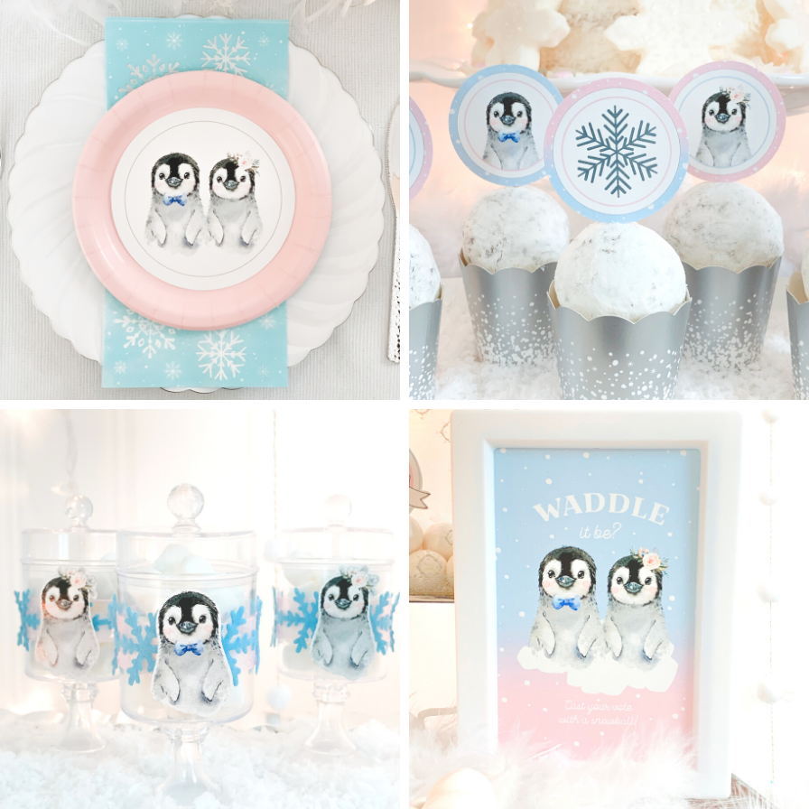 Waddle it Be Gender Reveal Printables