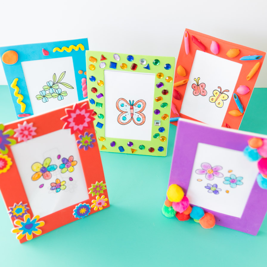 5 Ways to Decorate Foam Photo Frames