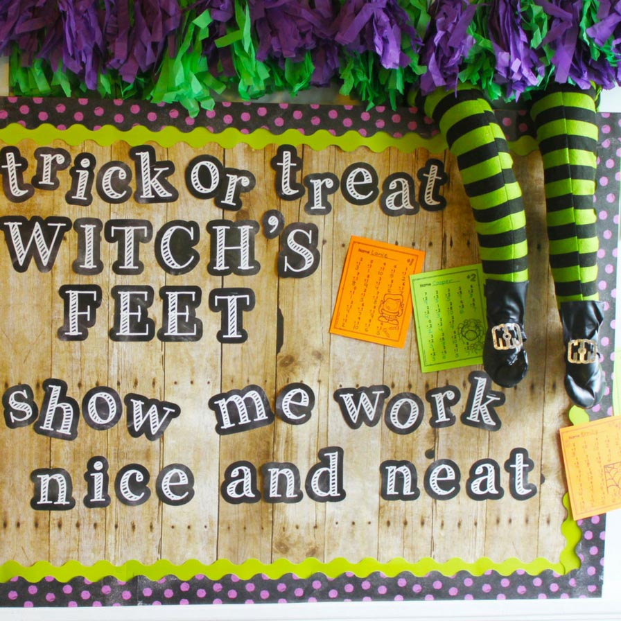 Witch Themed Halloween Bulletin Board | Fun365