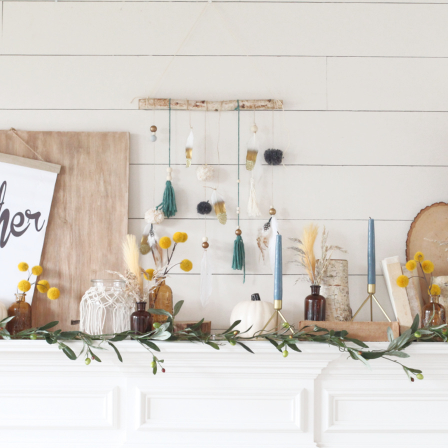 Boho Thanksgiving Mantel Decorating Ideas