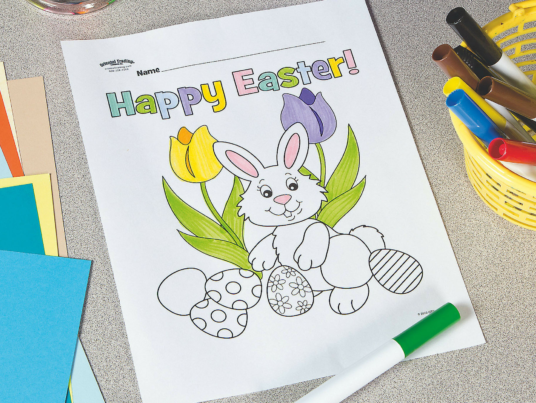 happy easter bunny free printable coloring page fun365