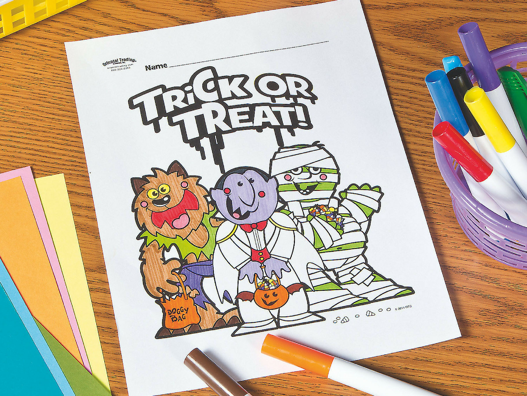 Trick Or Treat Characters Free Printable Coloring Page Fun365