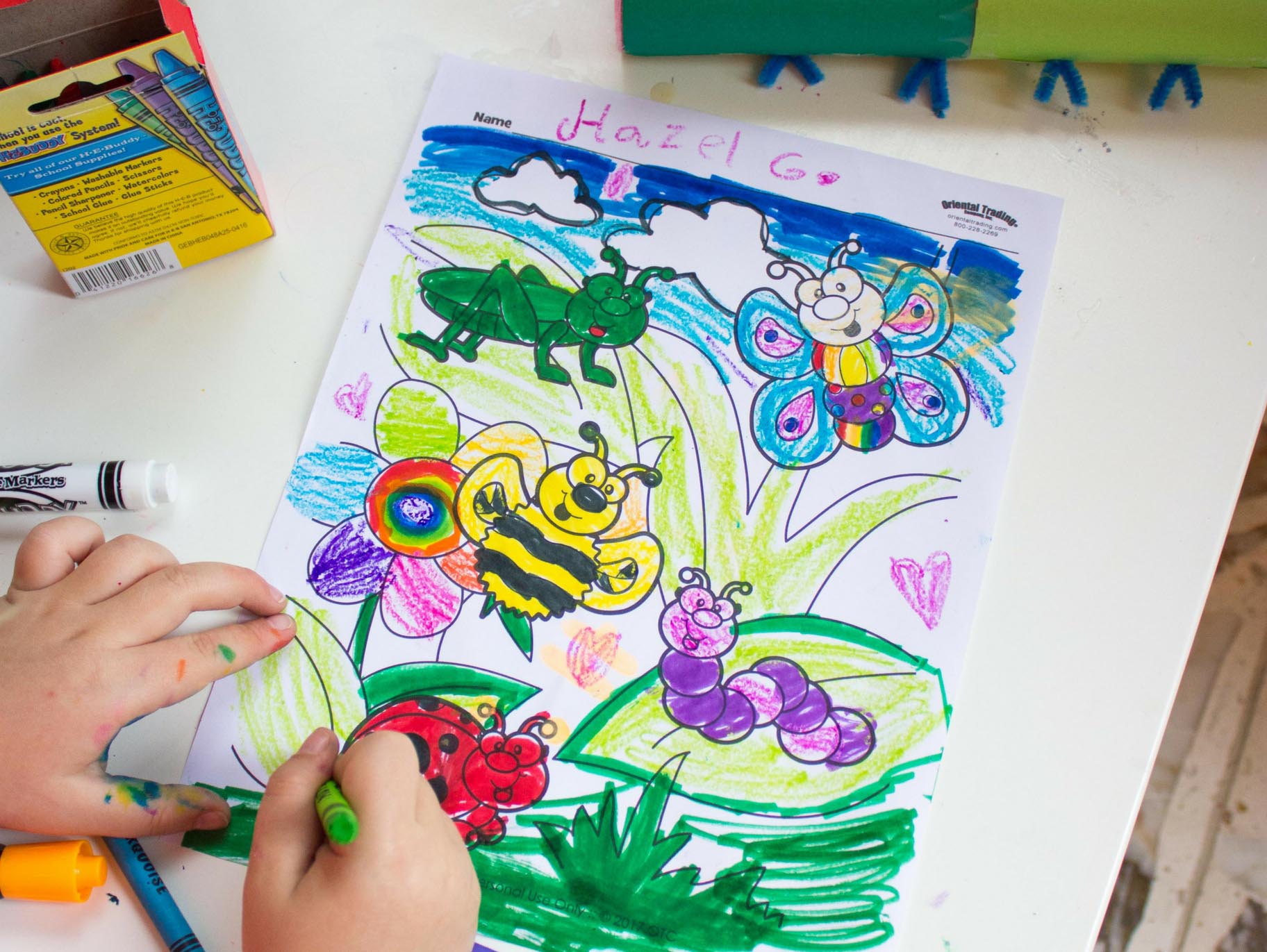 All About Bugs Free Printable Coloring Page