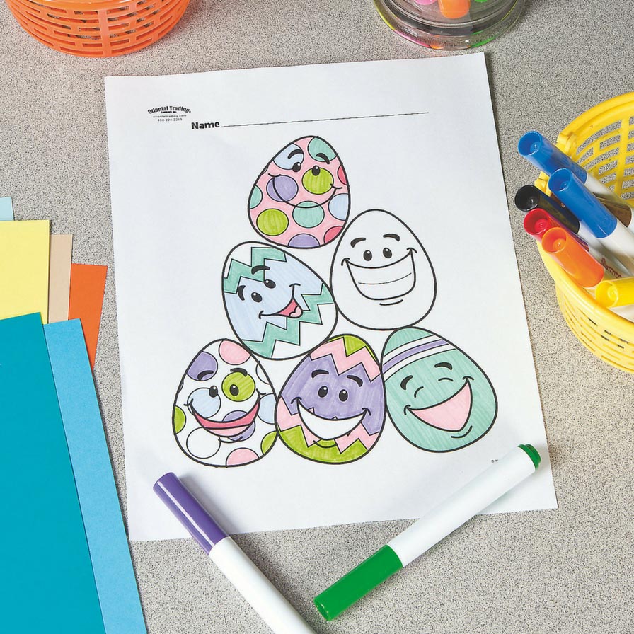 Easter Egg Pile Free Printable Coloring Page | Fun365