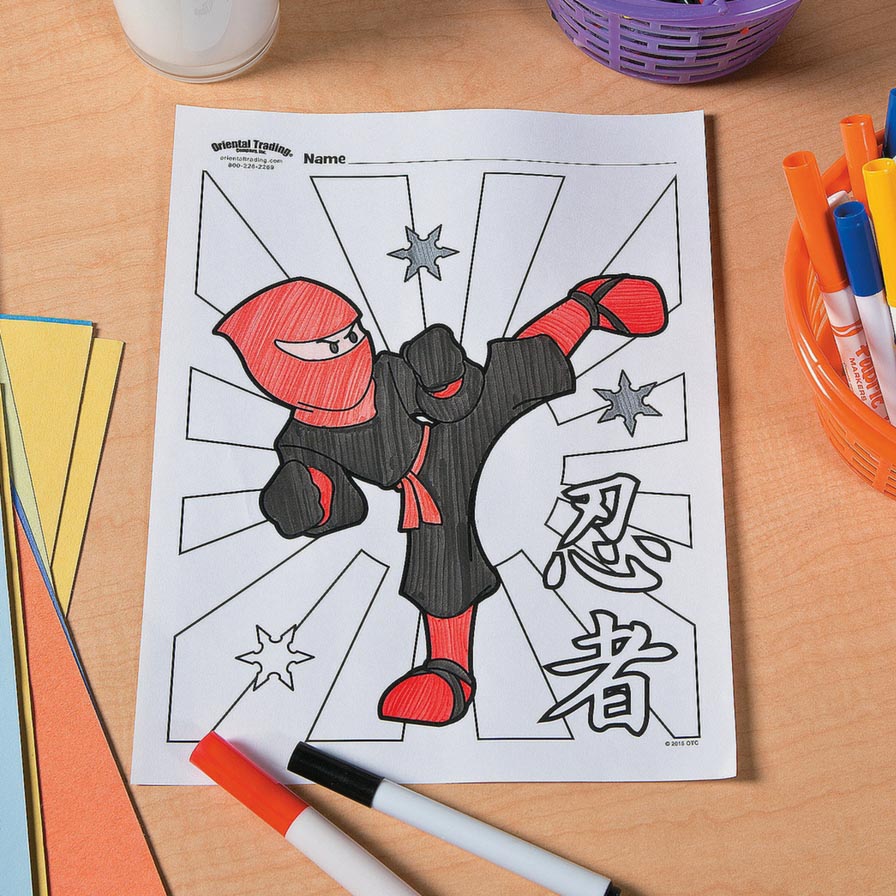 Ninja Free Printable Coloring Page Idea | Fun365