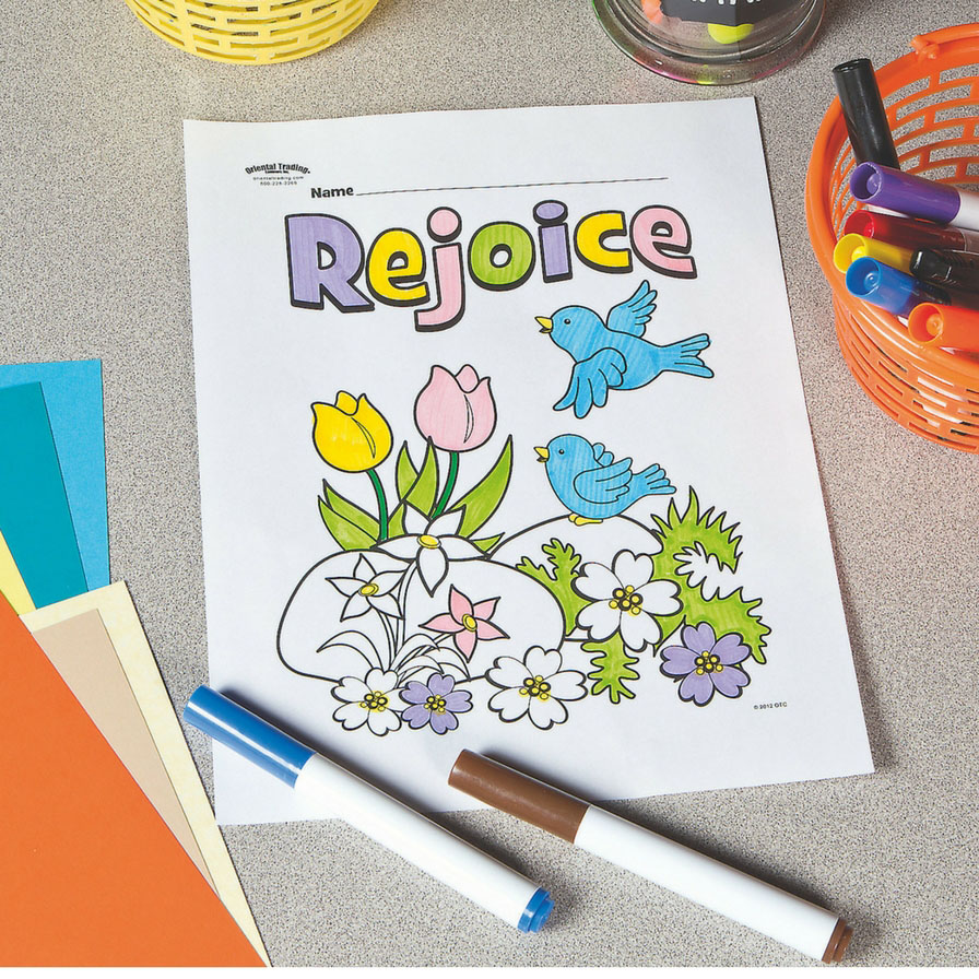 Rejoice Free Printable Coloring Page