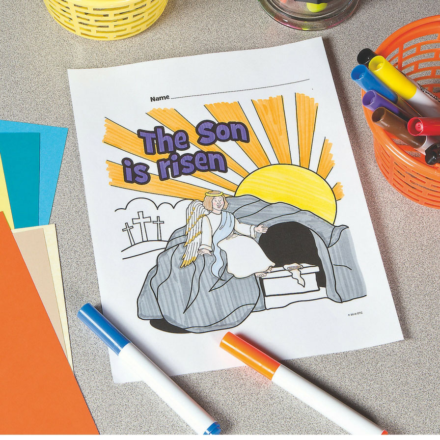 Risen Son Free Printable Coloring Page