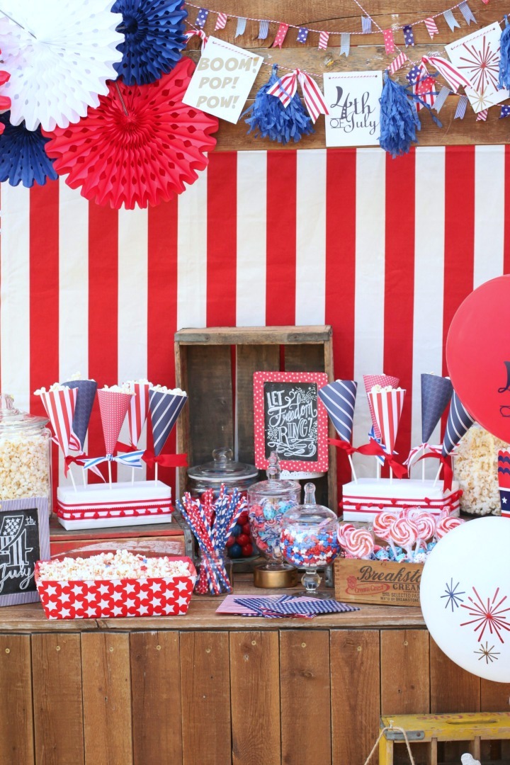 Boom! Pop! Pow! 4th of July Popcorn Party | Fun365