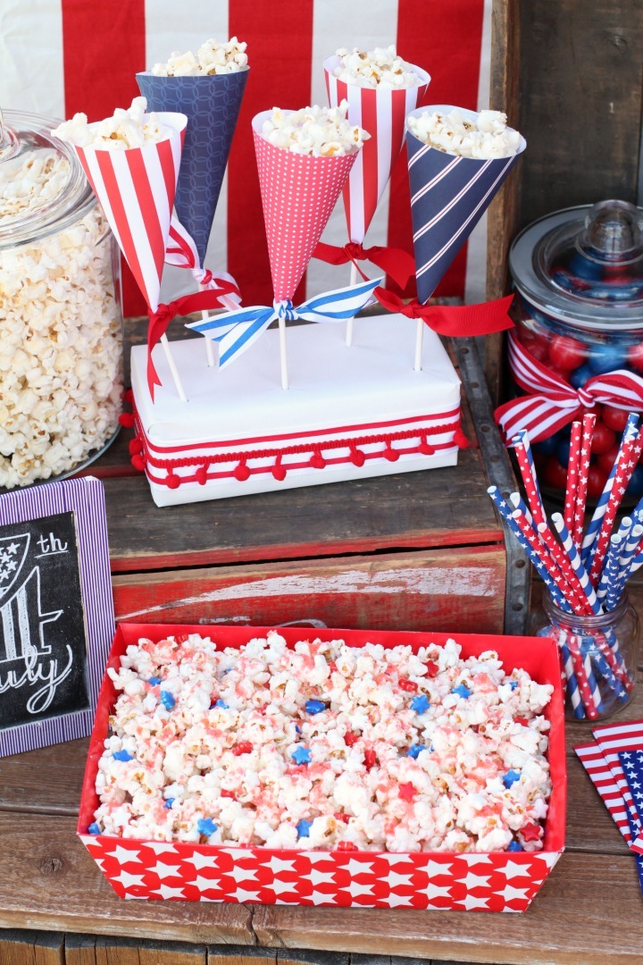 Boom! Pop! Pow! 4th of July Popcorn Party | Fun365