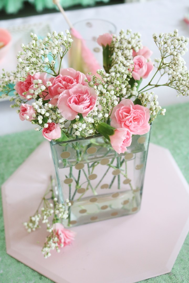 Create This Look! Modern Mint, Pink and Gold Bridal Shower | Fun365