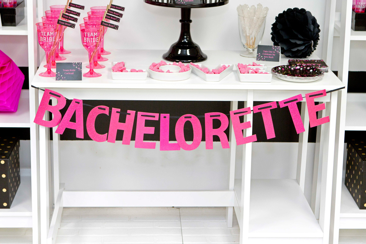 Kate Spade Inspired Party - Bachelorette Party Ideas - Black Pink Gold |  Fun365