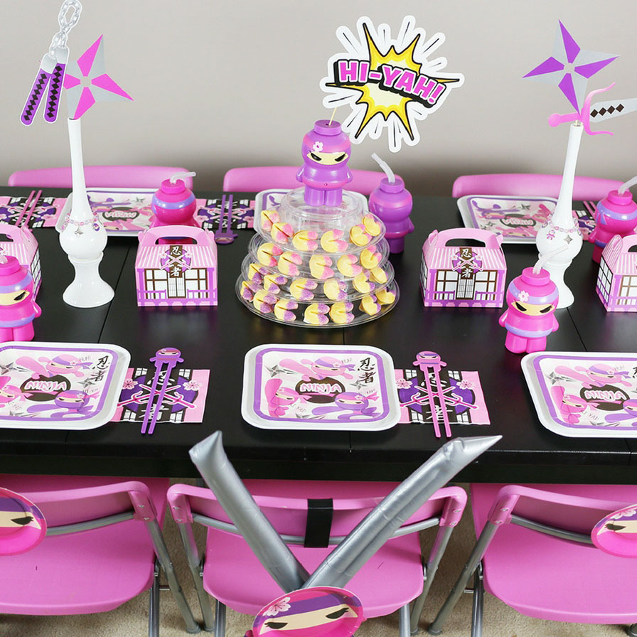 Shop It: Pink Ninja-Themed Birthday Party