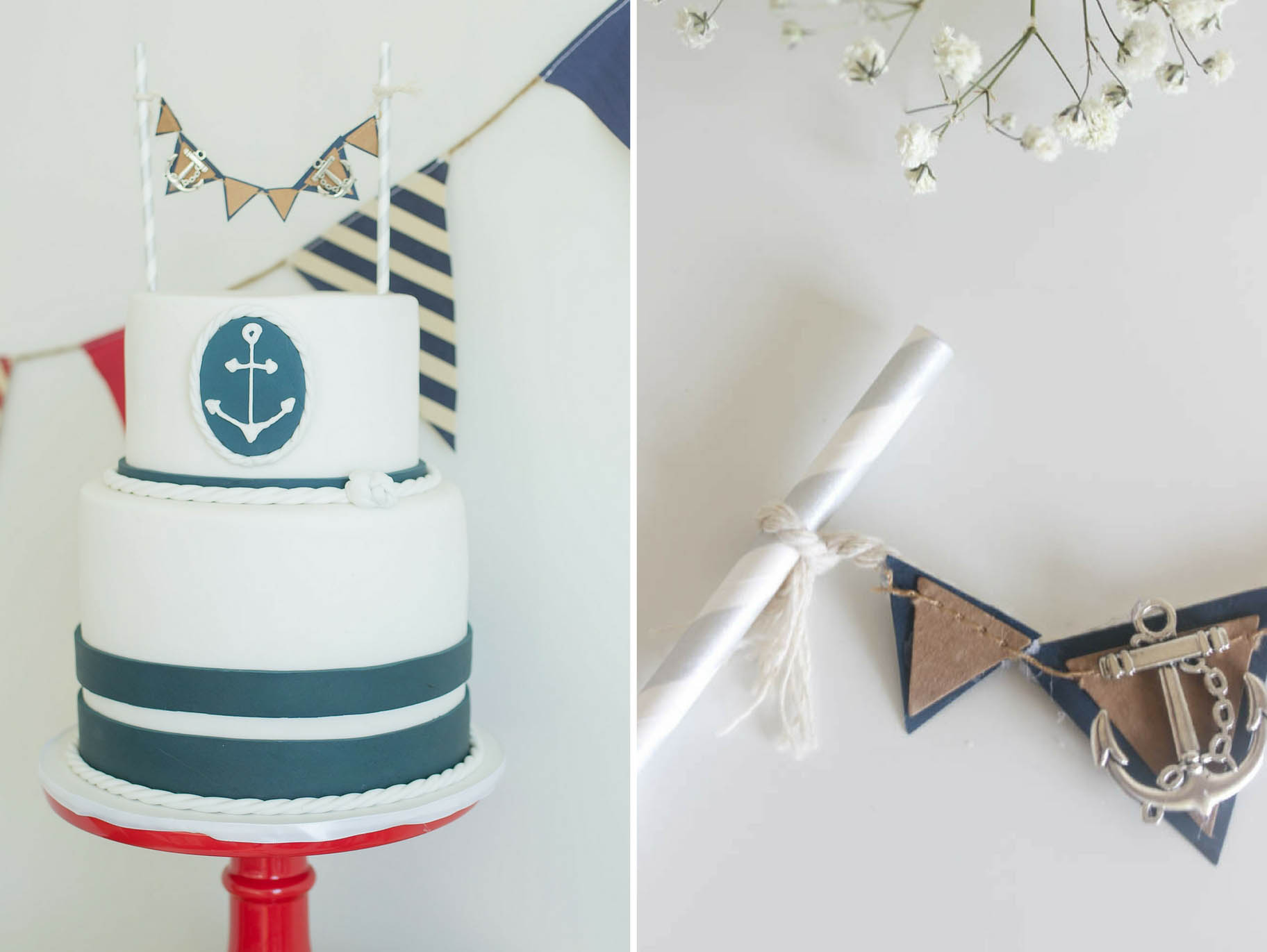 DIY Nautical Cake Bunting