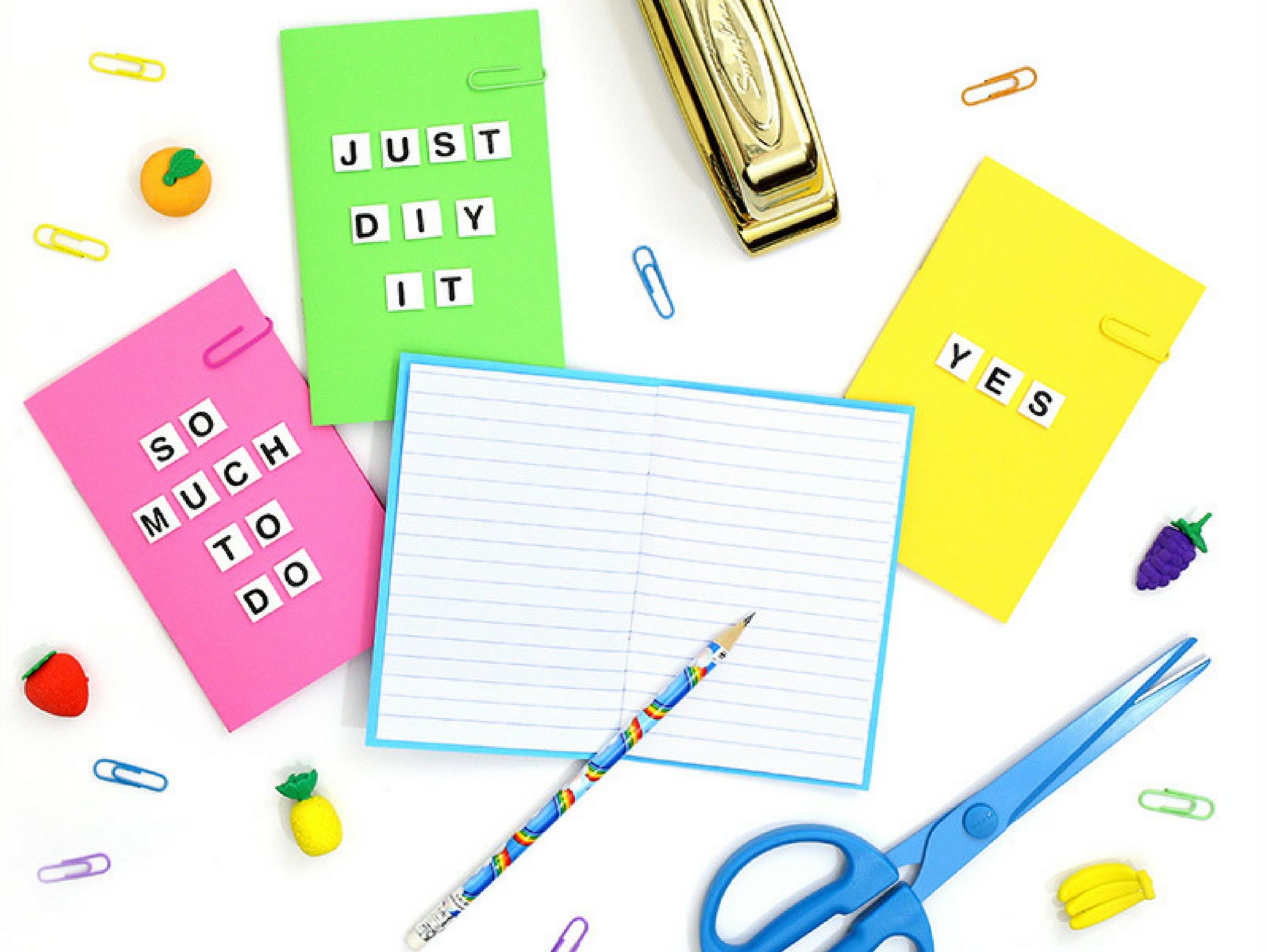 DIY Notebooks with Cute Phrases