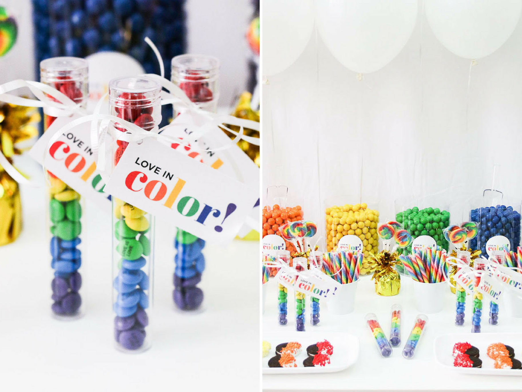 DIY Rainbow Candy Buffet Favor