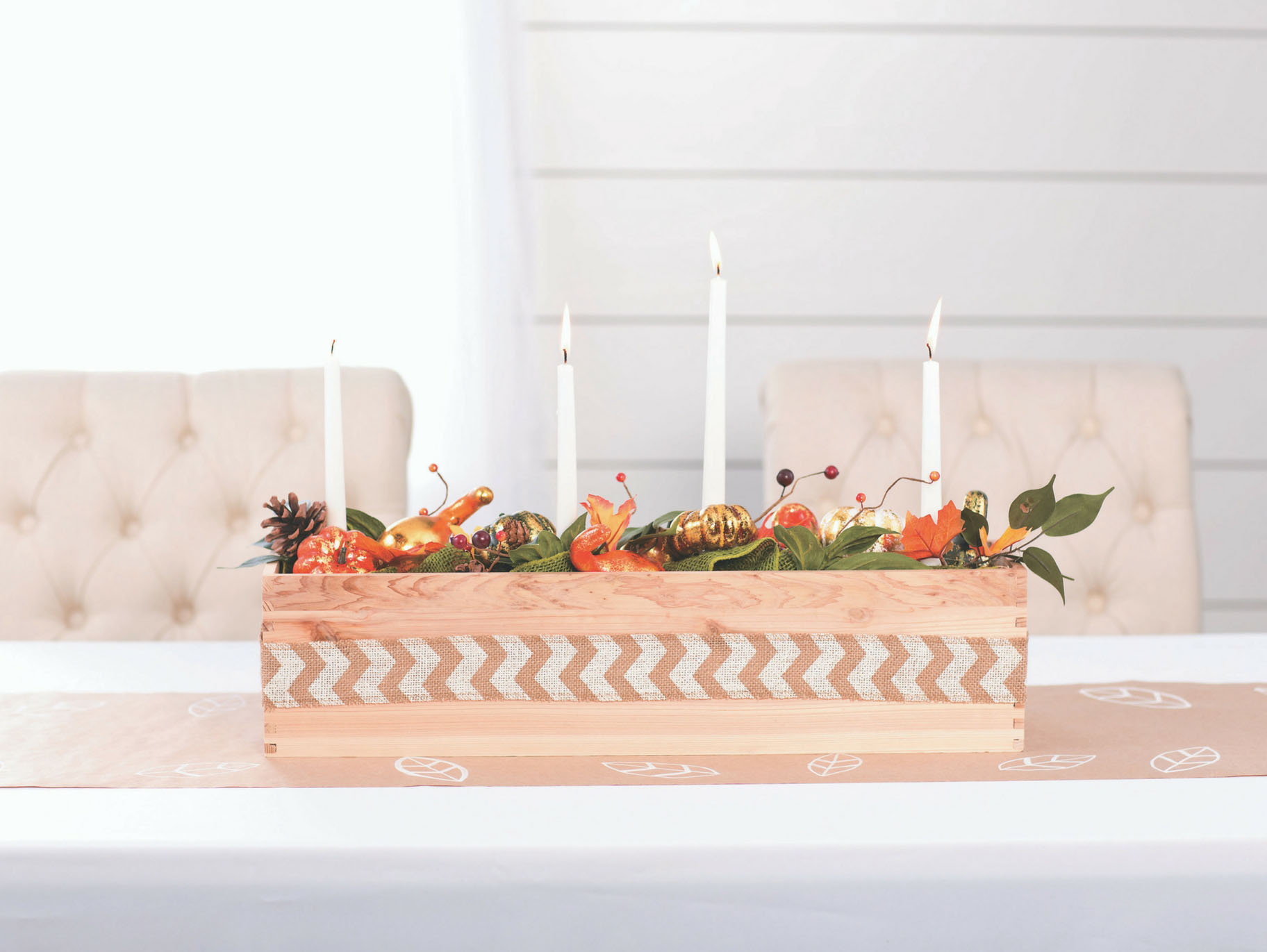 DIY Wooden Fall Centerpiece