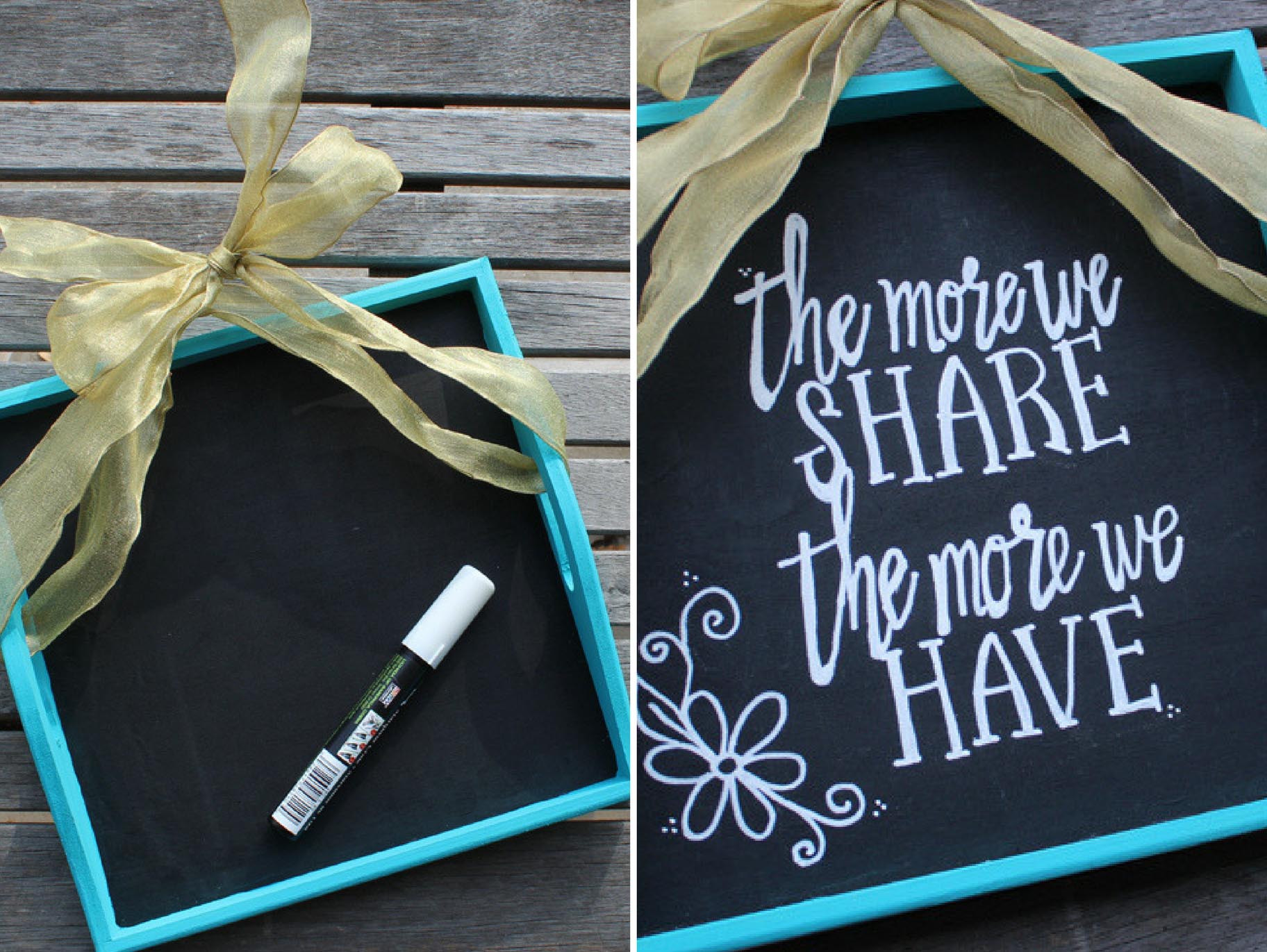 Easy DIY: Inspirational Chalkboard Tray