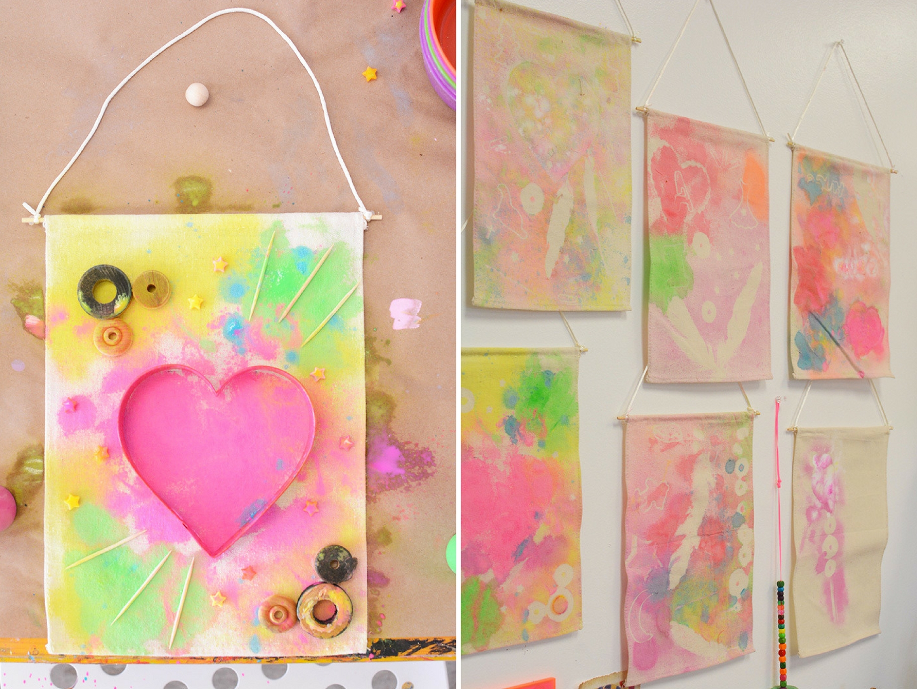 Fabric Resist Wall Hangings