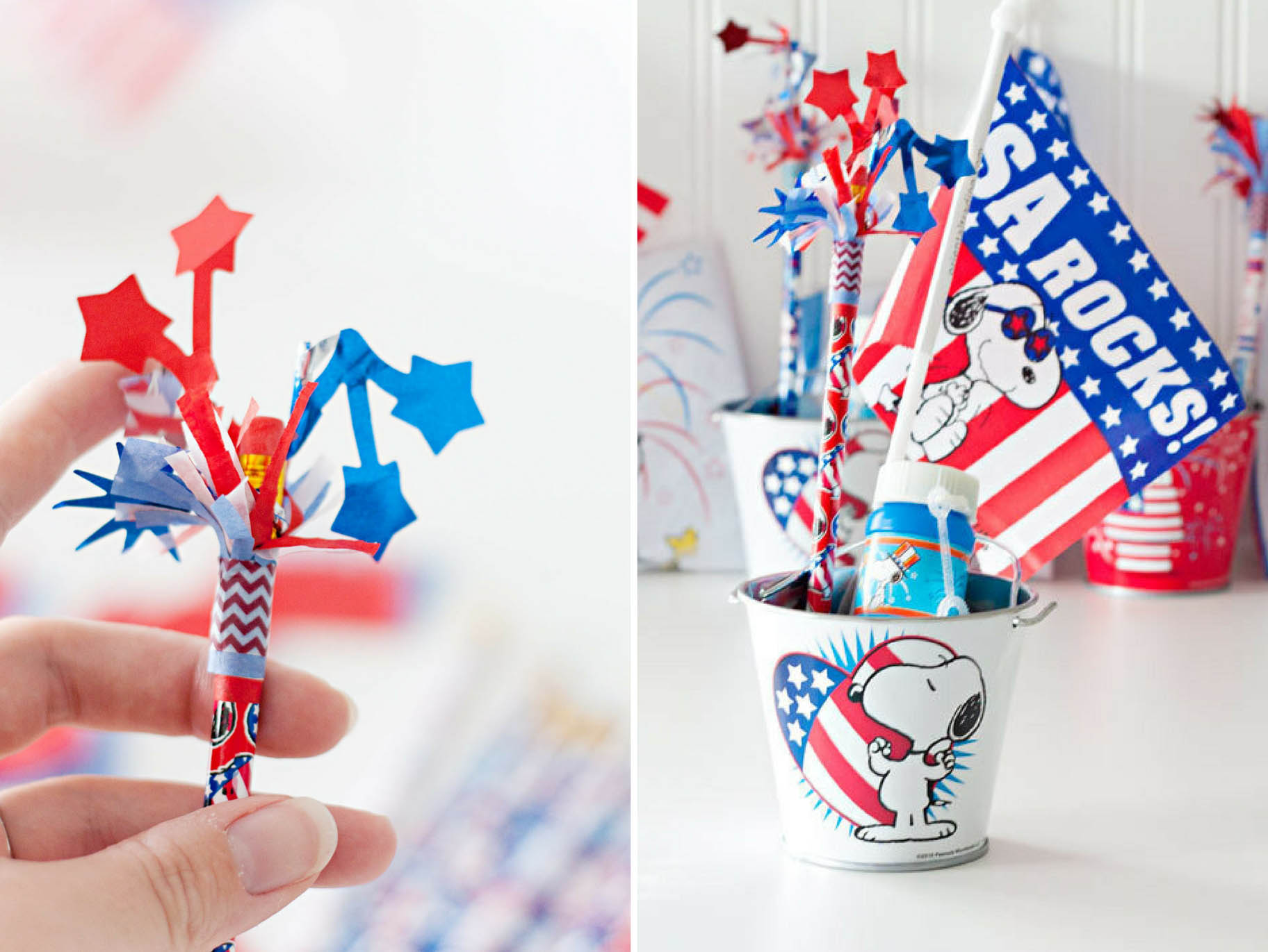 Peanuts Patriotic Pencil Toppers