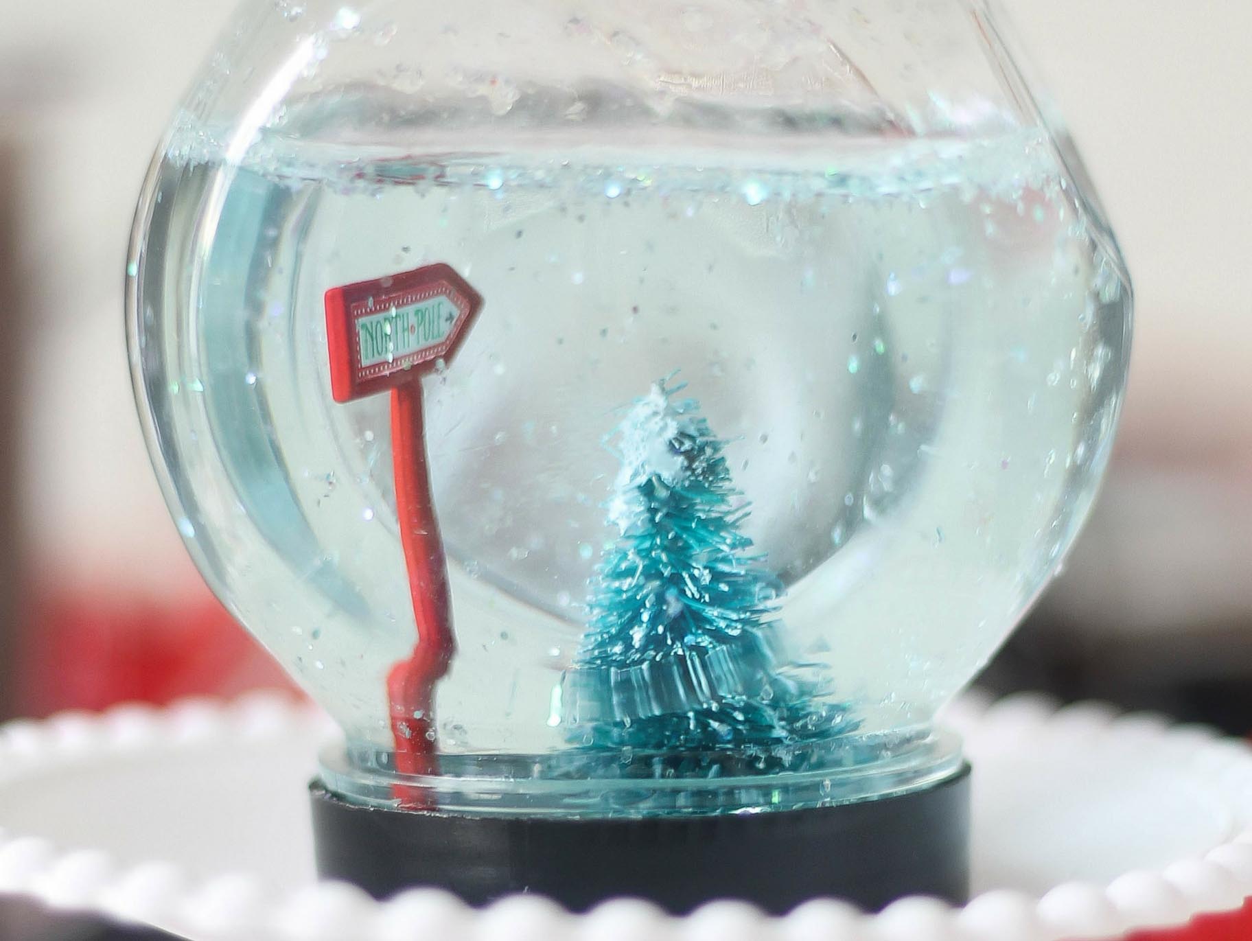 Polar Express Party DIY Snow Globe