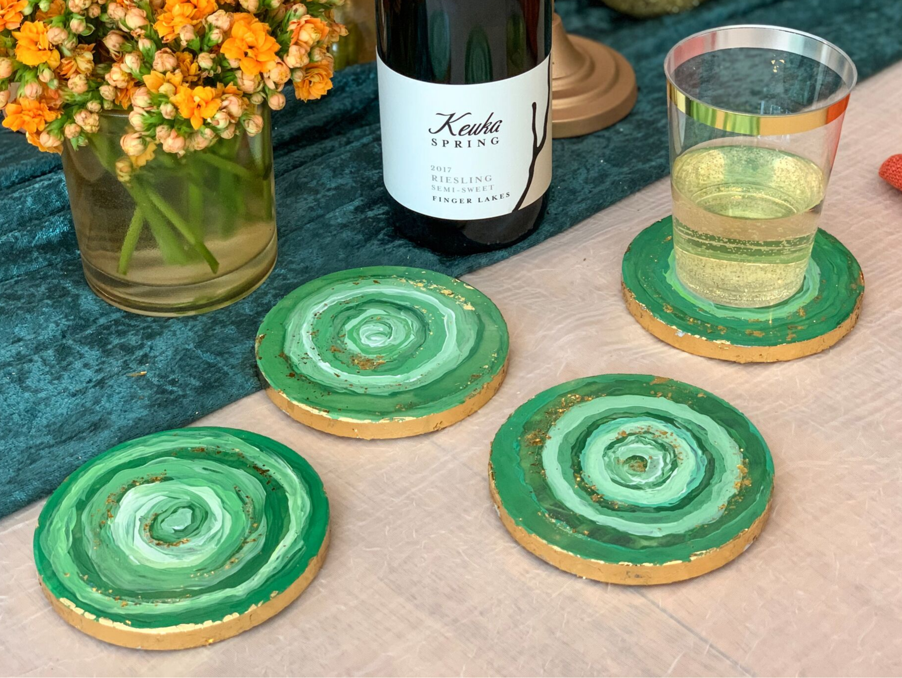DIY Agate Coasters
