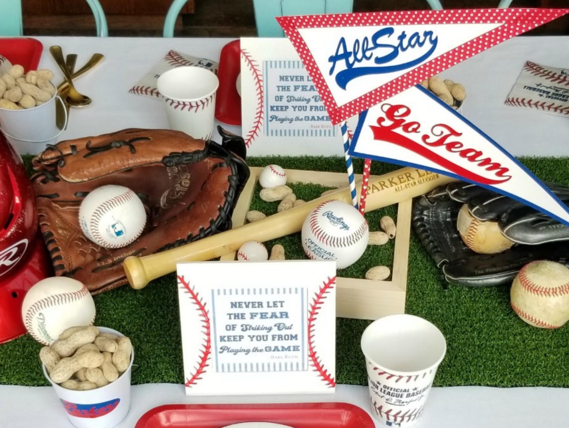 DIY Baseball Party Centerpiece   Fun8