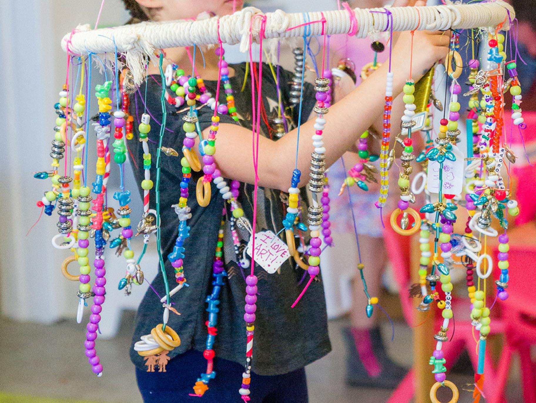 Beaded Art Chandelier