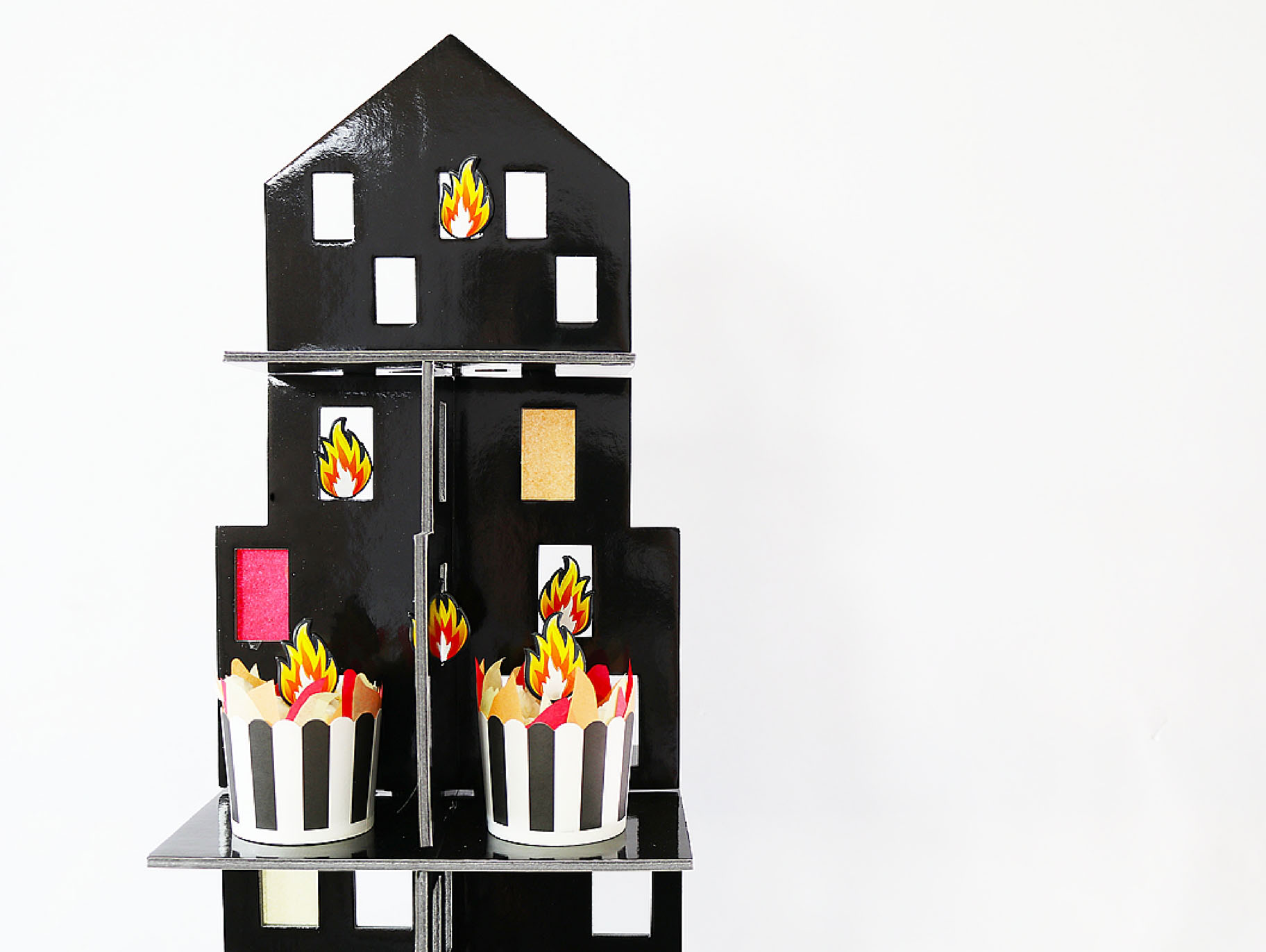 Burning Building Backdrop