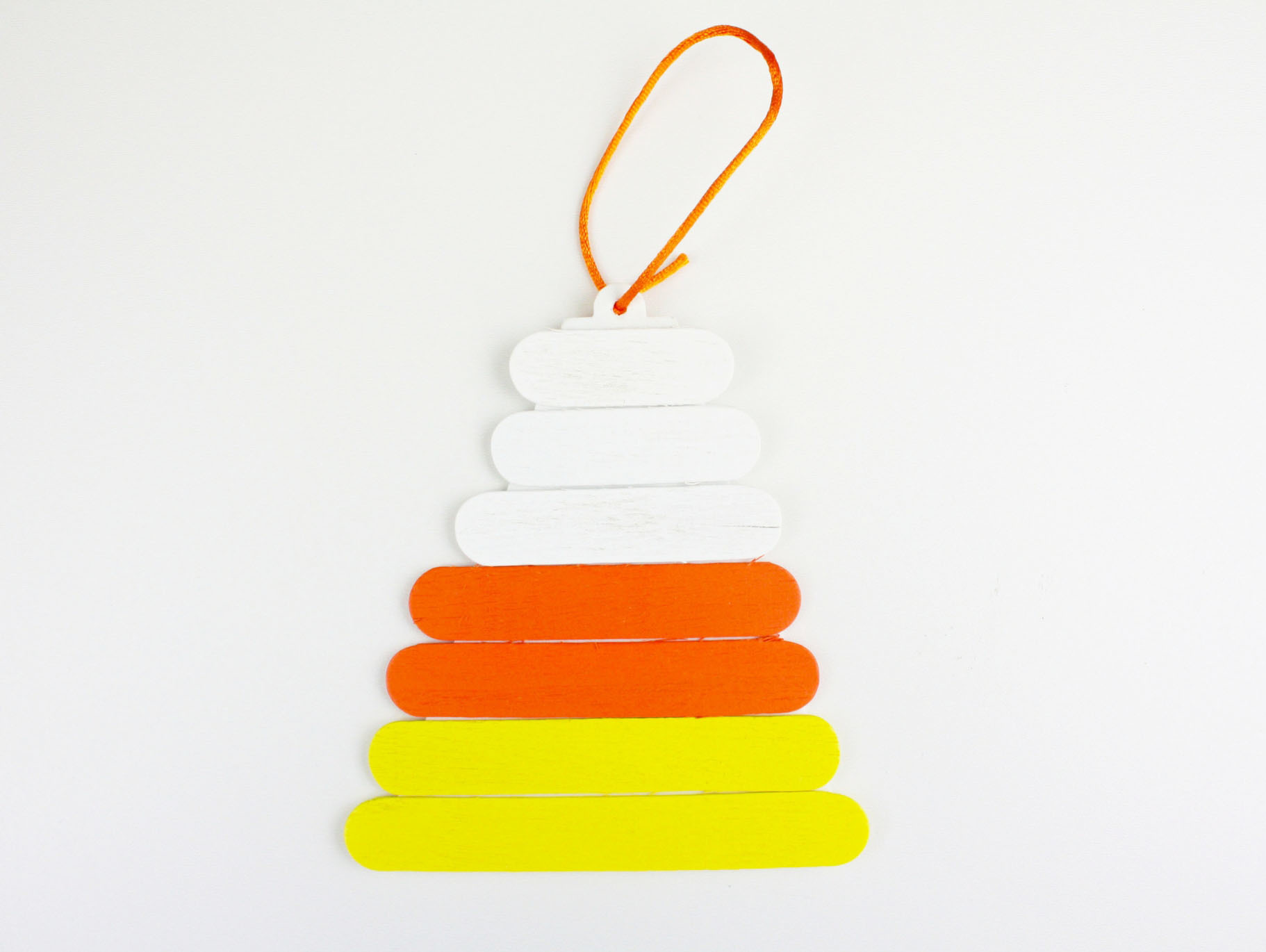 Candy Corn Popsicle Stick Craft