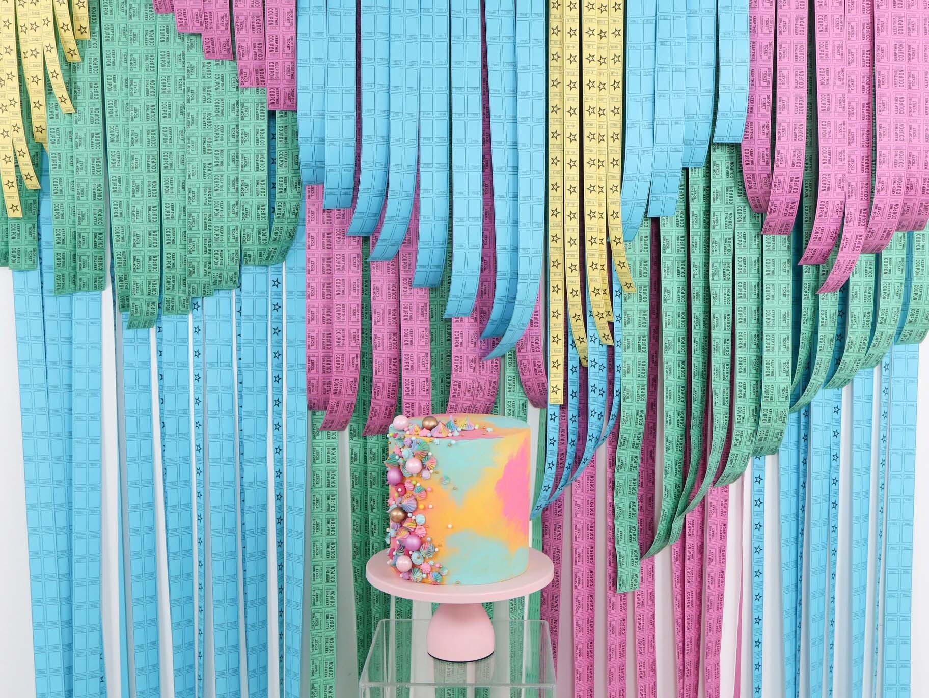 DIY County Fair Inspired Ticket Backdrop