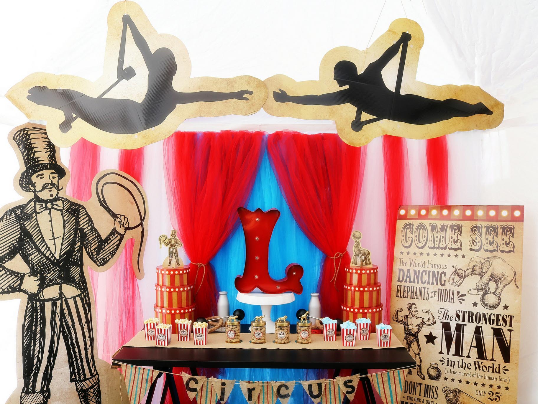 Circus Big Top Baby Shower Birthday Backdrop Personalize Circus Theme ...
