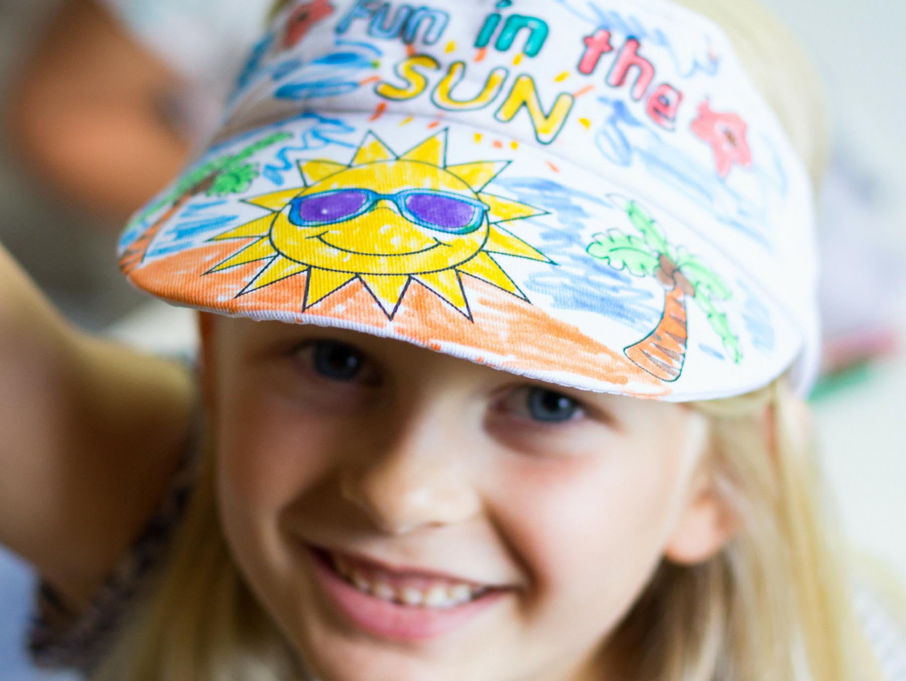 Color Your Own Summer Visors Fun365