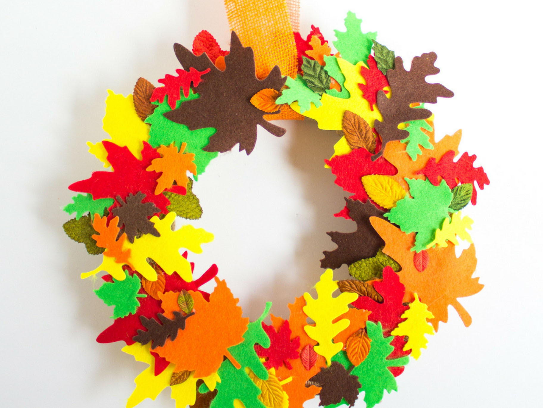 Colorful Fall Leaf Wreath