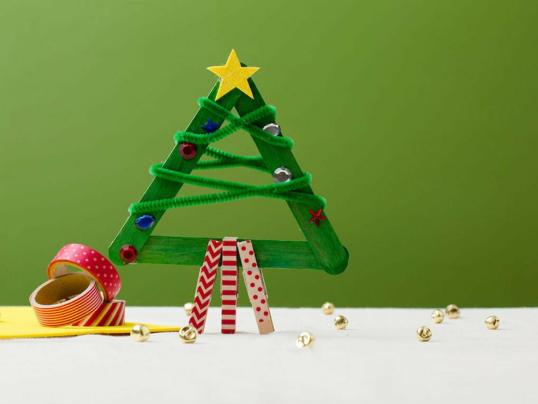 Craft Stick Christmas Tree, Kids' Crafts, Fun Craft Ideas