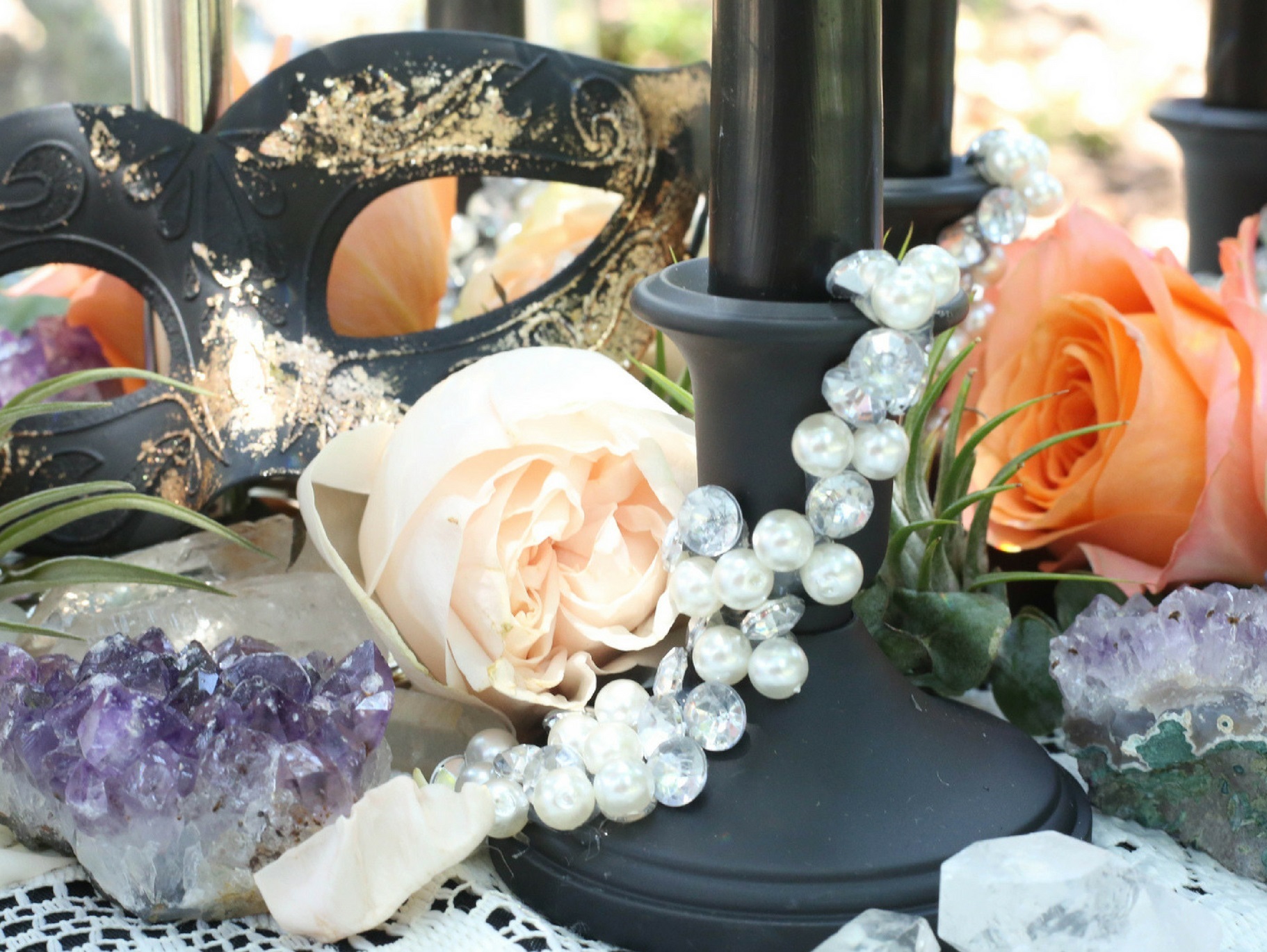 DIY Jewel Encrusted Candle Holders