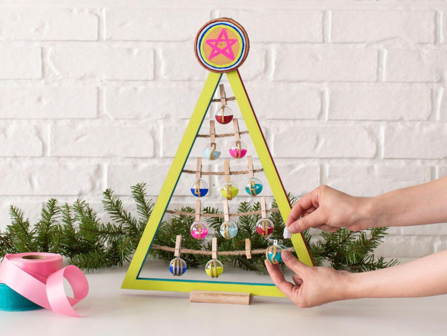 1pc Ornament Santa Advent Calendar Diy Xmas Countdown 