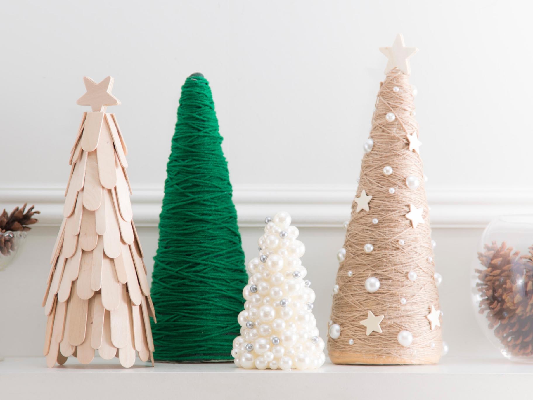DIY Styrofoam Christmas Trees