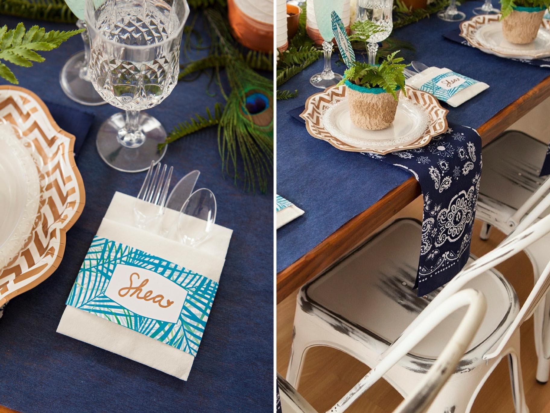 DIY Cutlery Napkin Pouch Seating Card
