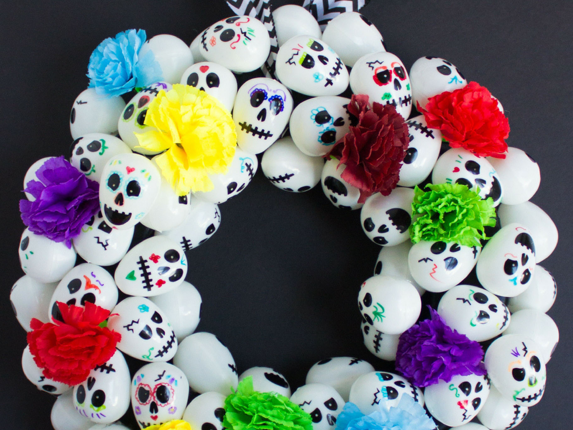 Day of the Dead Skull Wreath